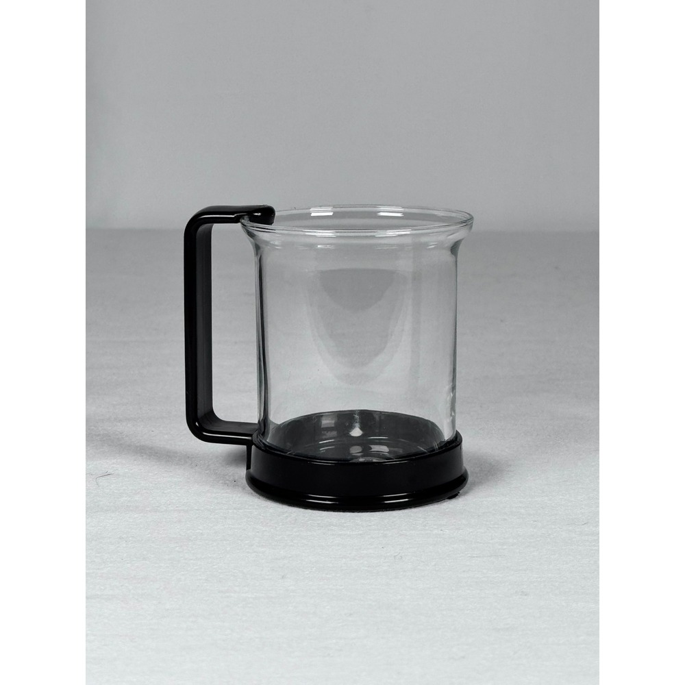 Bodum Bistro Tea Cup Picard Star Trek Glass Mug Black Handle vintage